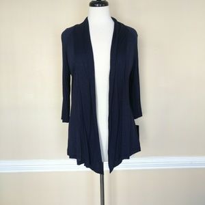 NWT Navy Open Cardigan